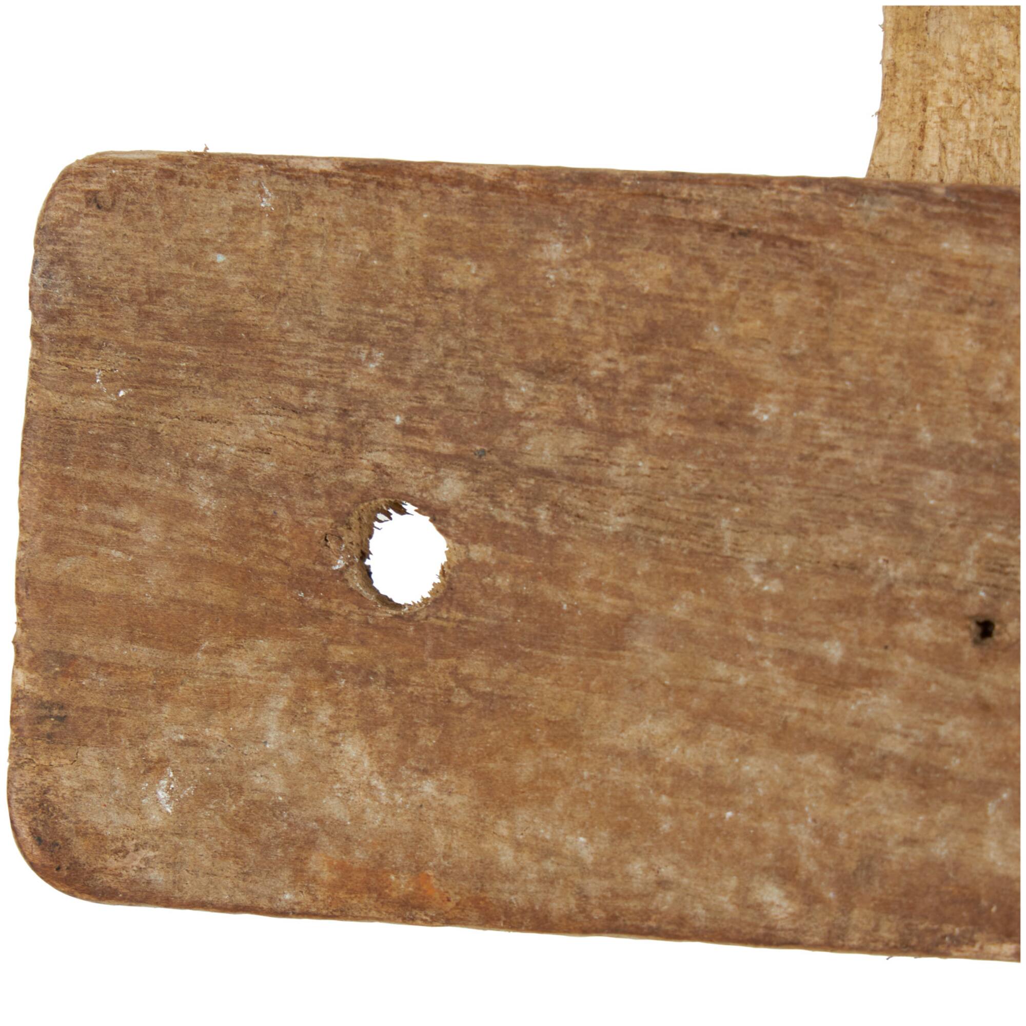Brown Wood Handmade Live Edge Lake Sign 3 Hanger Wall Hook with Metal Accents